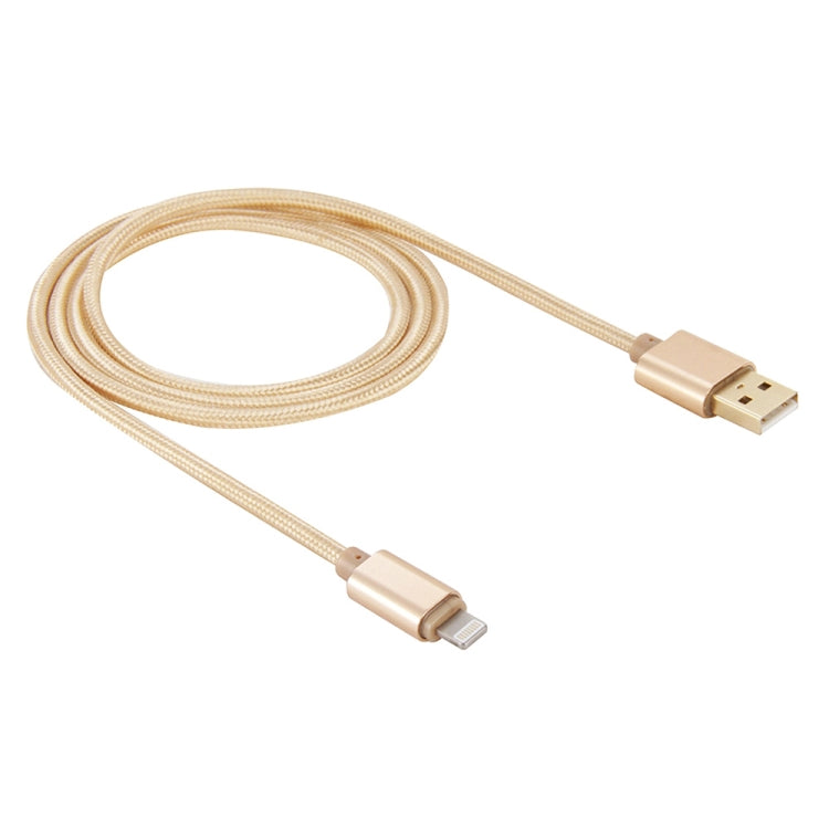 1m Woven Style Metal Head 8 Pin to USB Data Sync Charging Cable for iPhone, iPad - Normal Style Cable by PMC Jewellery | Online Shopping South Africa | PMC Jewellery | Buy Now Pay Later Mobicred