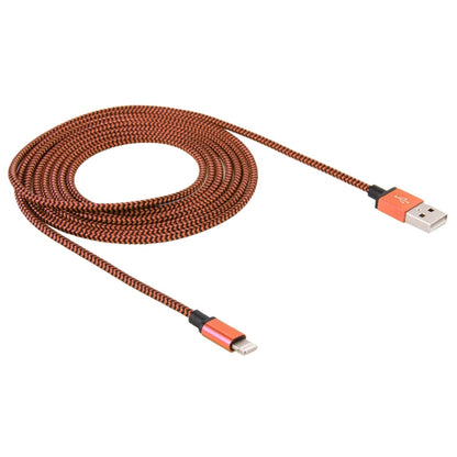 2m Woven Style 8 Pin to USB Sync Data / Charging Cable(Orange) - Normal Style Cable by PMC Jewellery | Online Shopping South Africa | PMC Jewellery | Buy Now Pay Later Mobicred