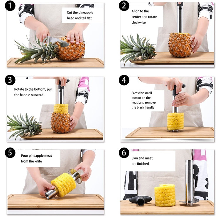 Pineapple Corer Slicer(Silver) - Cutter & Peeler by PMC TechLife | Online Shopping South Africa | PMC TechLife | Buy Now Pay Later Mobicred