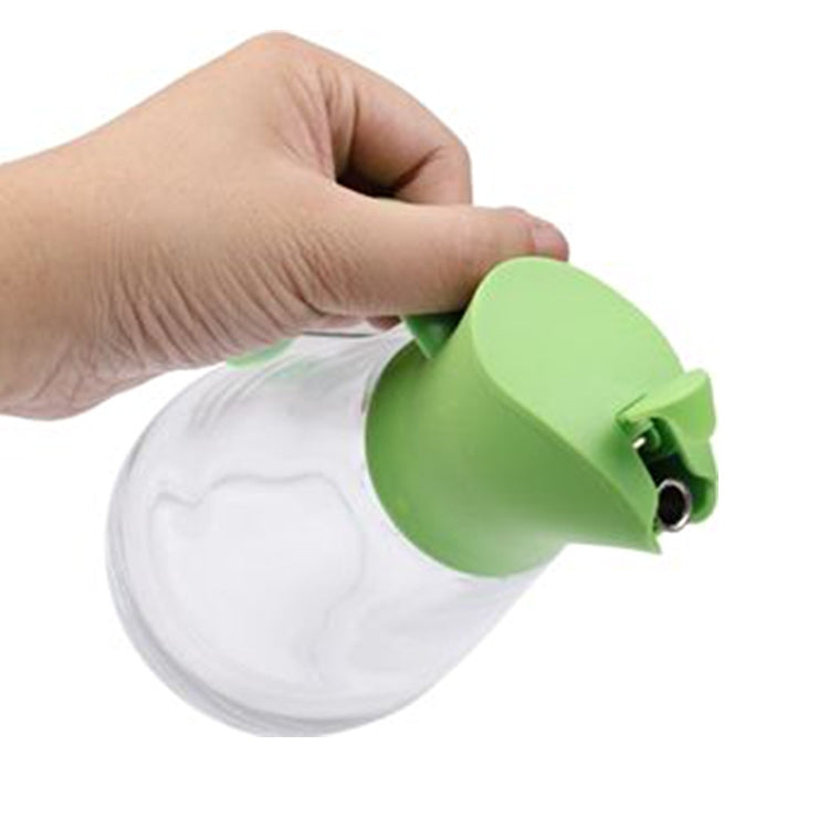 Automatic Lid Open Glass Oil Bottle(Green) - Condiment Bottles & Hip Flasks by PMC TechLife | Online Shopping South Africa | PMC TechLife | Buy Now Pay Later Mobicred