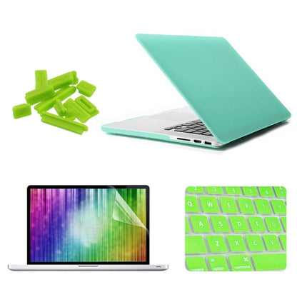 ENKAY for MacBook Pro Retina 13.3 inch (US Version) / A1425 / A1502 4 in 1 Frosted Hard Shell Plastic Protective Case with Screen Protector & Keyboard Guard & Anti-dust Plugs(Green) - MacBook Pro Cases by ENKAY | Online Shopping South Africa | PMC Jewellery | Buy Now Pay Later Mobicred