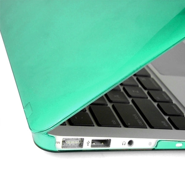 ENKAY for MacBook Air 13.3 inch (US Version) / A1369 / A1466 4 in 1 Crystal Hard Shell Plastic Protective Case with Screen Protector & Keyboard Guard & Anti-dust Plugs(Green) - MacBook Air Cases by ENKAY | Online Shopping South Africa | PMC Jewellery | Buy Now Pay Later Mobicred