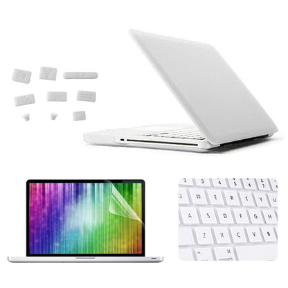 ENKAY for MacBook Pro 13.3 inch (US Version) / A1278 4 in 1 Frosted Hard Shell Plastic Protective Case with Screen Protector & Keyboard Guard & Anti-dust Plugs(White) - MacBook Pro Cases by ENKAY | Online Shopping South Africa | PMC Jewellery | Buy Now Pay Later Mobicred