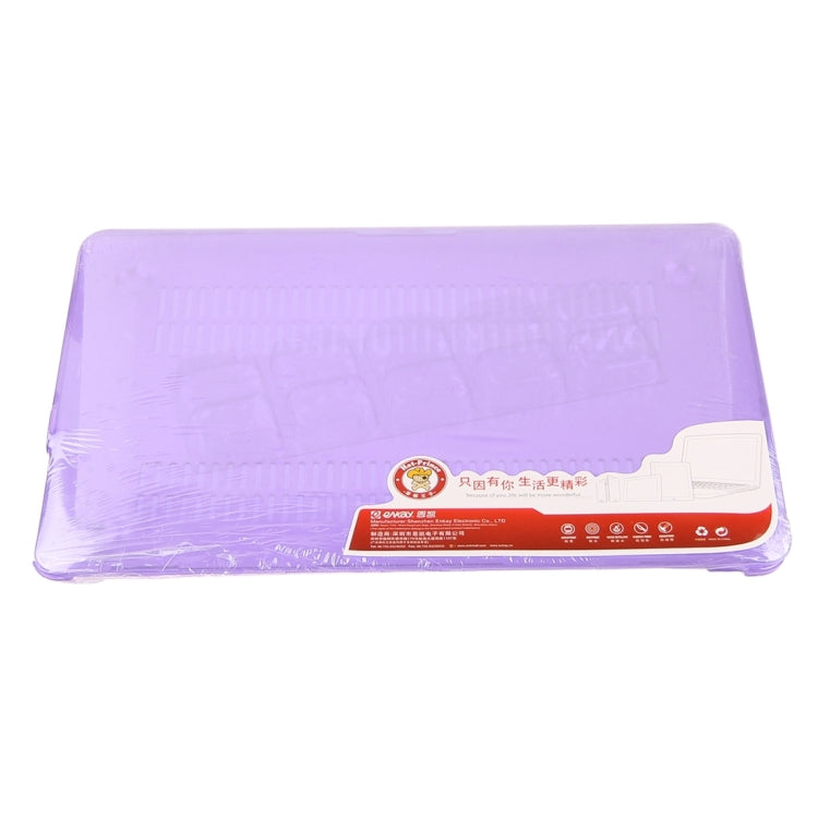 ENKAY for Macbook Air 11.6 inch (US Version) / A1370 / A1465 Hat-Prince 3 in 1 Crystal Hard Shell Plastic Protective Case with Keyboard Guard & Port Dust Plug(Purple) - MacBook Air Cases by ENKAY | Online Shopping South Africa | PMC Jewellery | Buy Now Pay Later Mobicred