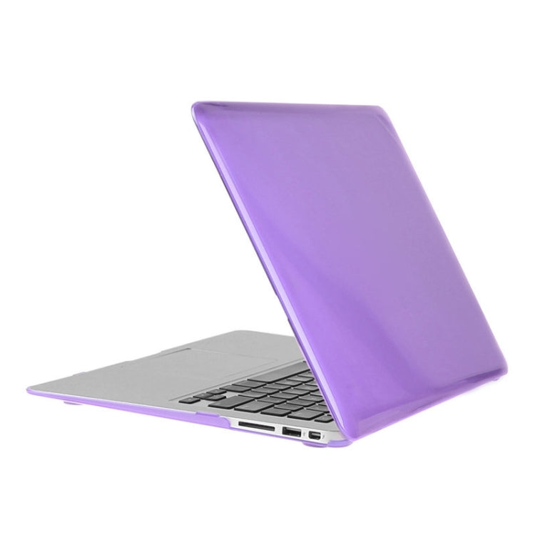 ENKAY for Macbook Air 13.3 inch (US Version) / A1369 / A1466 Hat-Prince 3 in 1 Crystal Hard Shell Plastic Protective Case with Keyboard Guard & Port Dust Plug(Purple) - MacBook Air Cases by ENKAY | Online Shopping South Africa | PMC Jewellery | Buy Now Pay Later Mobicred