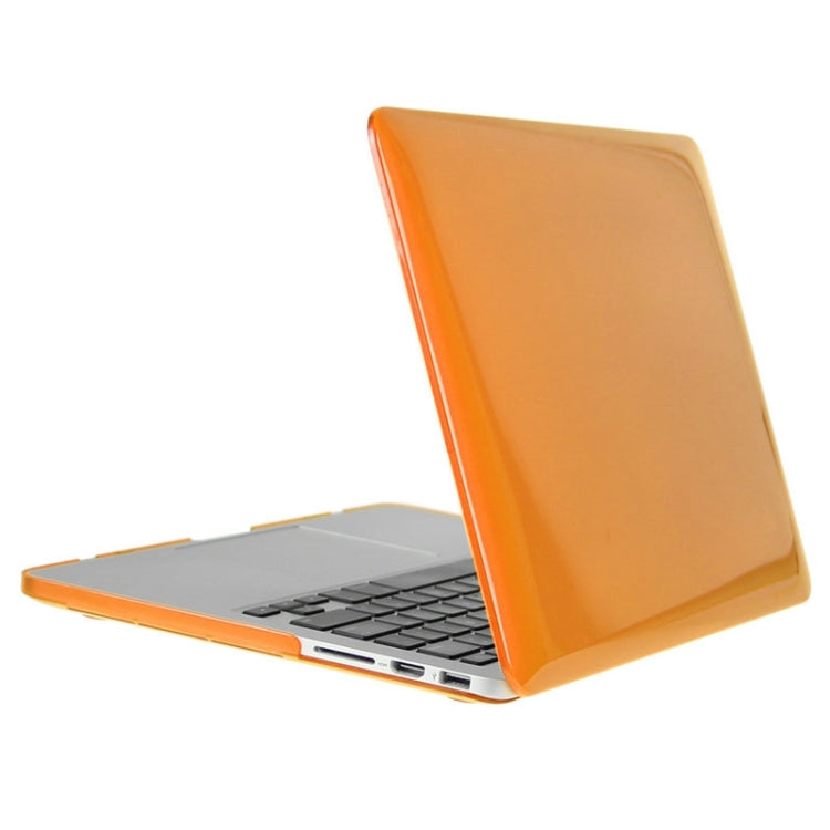 ENKAY for Macbook Pro Retina 15.4 inch (US Version) / A1398 Hat-Prince 3 in 1 Crystal Hard Shell Plastic Protective Case with Keyboard Guard & Port Dust Plug(Orange) - MacBook Pro Cases by ENKAY | Online Shopping South Africa | PMC Jewellery | Buy Now Pay Later Mobicred