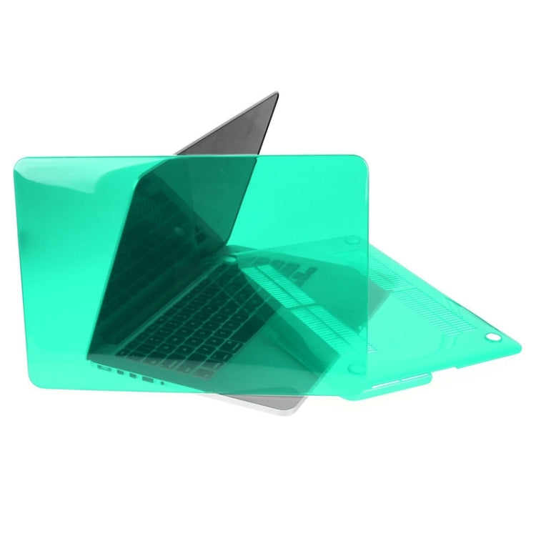 ENKAY for Macbook Pro Retina 15.4 inch (US Version) / A1398 Hat-Prince 3 in 1 Crystal Hard Shell Plastic Protective Case with Keyboard Guard & Port Dust Plug(Green) - MacBook Pro Cases by ENKAY | Online Shopping South Africa | PMC Jewellery | Buy Now Pay Later Mobicred