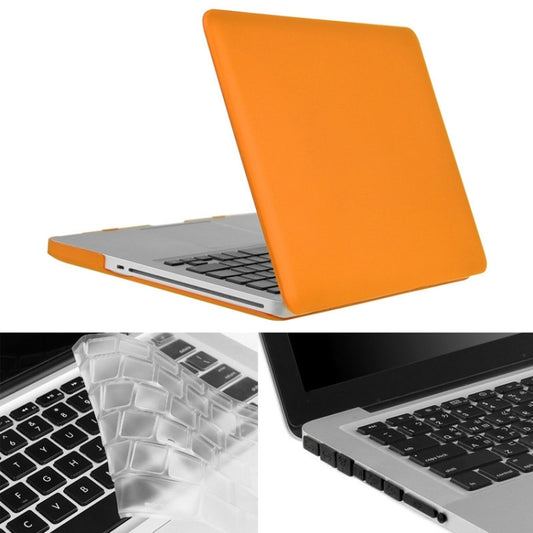 ENKAY for Macbook Pro 15.4 inch (US Version) / A1286 Hat-Prince 3 in 1 Frosted Hard Shell Plastic Protective Case with Keyboard Guard & Port Dust Plug(Orange) - MacBook Pro Cases by ENKAY | Online Shopping South Africa | PMC Jewellery | Buy Now Pay Later Mobicred