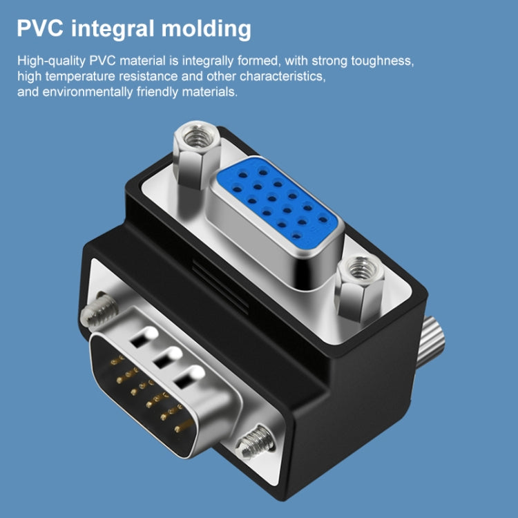 90 Degree VGA 15 Pin Male to Female Right Angle Adapter - Adapter by PMC Jewellery | Online Shopping South Africa | PMC Jewellery