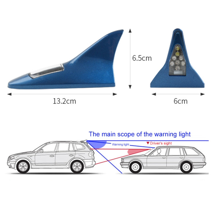 Solar Shark Fin High-positioned Alarm Light(Blue) - Warning Lights by PMC TechLife | Online Shopping South Africa | PMC TechLife | Buy Now Pay Later Mobicred