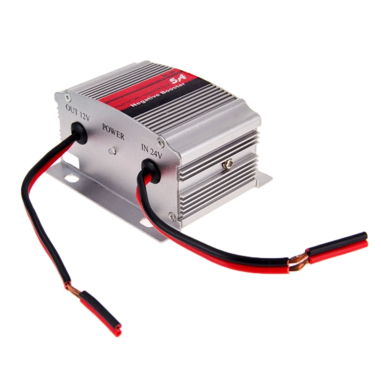 RF-5A DC 24V to 12V Car Power Inverter Adapter Negative Booster Convert(Silver) - Others by PMC Jewellery | Online Shopping South Africa | PMC Jewellery | Buy Now Pay Later Mobicred