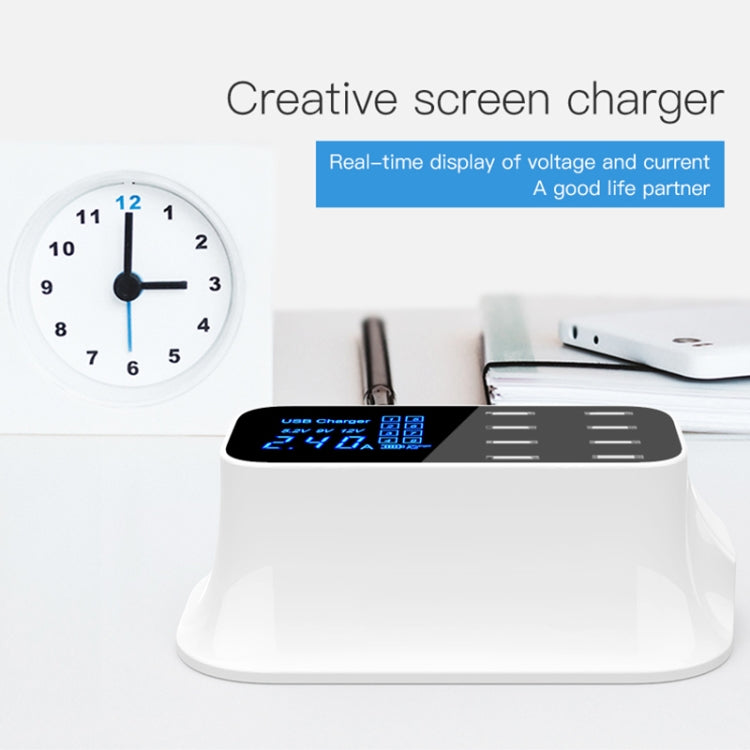 YC-CDA19A 8-port USB Multi-function 40W Intelligent Digital Display Fast Charging Dock, US Plug - free shipping - PMC Jewellery - Order now!