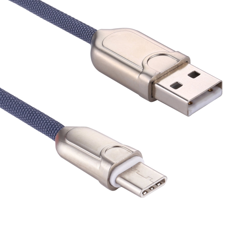 1m 2A USB-C / Type-C to USB 2.0 Data Sync Quick Charger Cable(Blue) - USB-C & Type-C Cable by PMC Jewellery | Online Shopping South Africa | PMC Jewellery