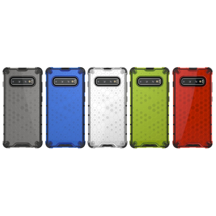 Honeycomb Shockproof PC + TPU Case for Galaxy S10+ (Blue) - Galaxy Phone Cases by PMC TechLife | Online Shopping South Africa | PMC TechLife