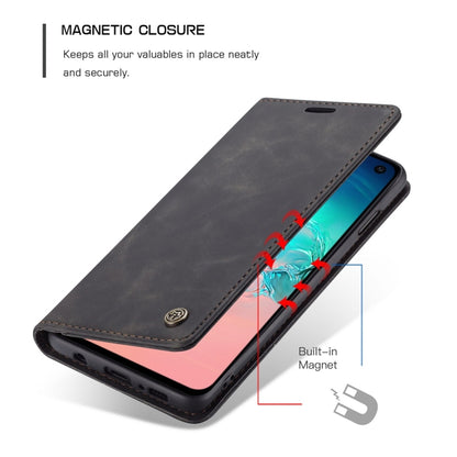 CaseMe-013 Multifunctional Retro Frosted Horizontal Flip Leather Case for Galaxy S10 E, with Card Slot & Holder & Wallet (Black) - Galaxy Phone Cases by CaseMe | Online Shopping South Africa | PMC Jewellery | Buy Now Pay Later Mobicred