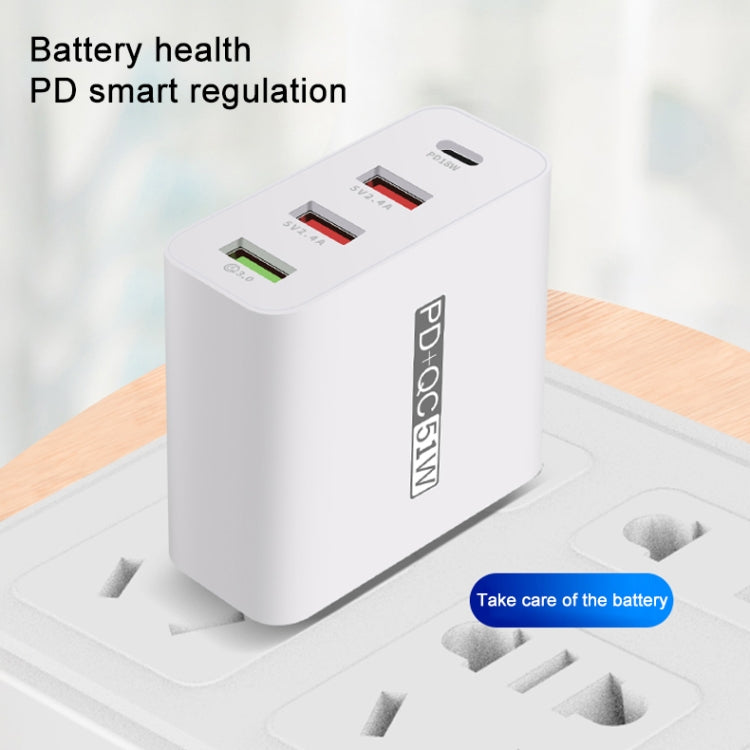 WLX-A6 4 Ports Quick Charging USB Travel Charger Power Adapter, US Plug - USB Charger by PMC Jewellery | Online Shopping South Africa | PMC Jewellery | Buy Now Pay Later Mobicred