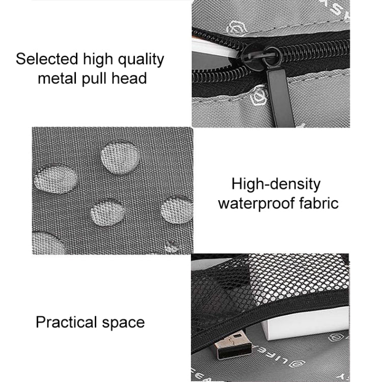 Multi-functional Headphone Charger Data Cable Storage Bag Portable Power Pack, Size:M, 25 x 18 x 5cm (Black) - Other by PMC TechLife | Online Shopping South Africa | PMC TechLife | Buy Now Pay Later Mobicred