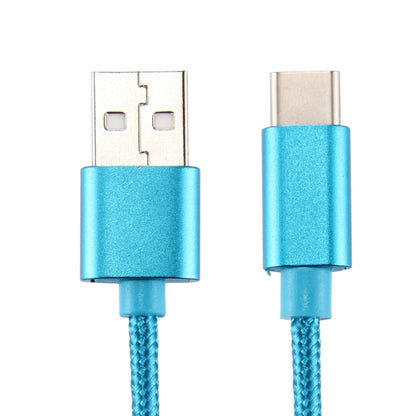 Knit Texture USB to USB-C / Type-C Data Sync Charging Cable, Cable Length: 3m, 3A Total Output, 2A Transfer Data(Blue) - USB-C & Type-C Cable by PMC Jewellery | Online Shopping South Africa | PMC Jewellery | Buy Now Pay Later Mobicred