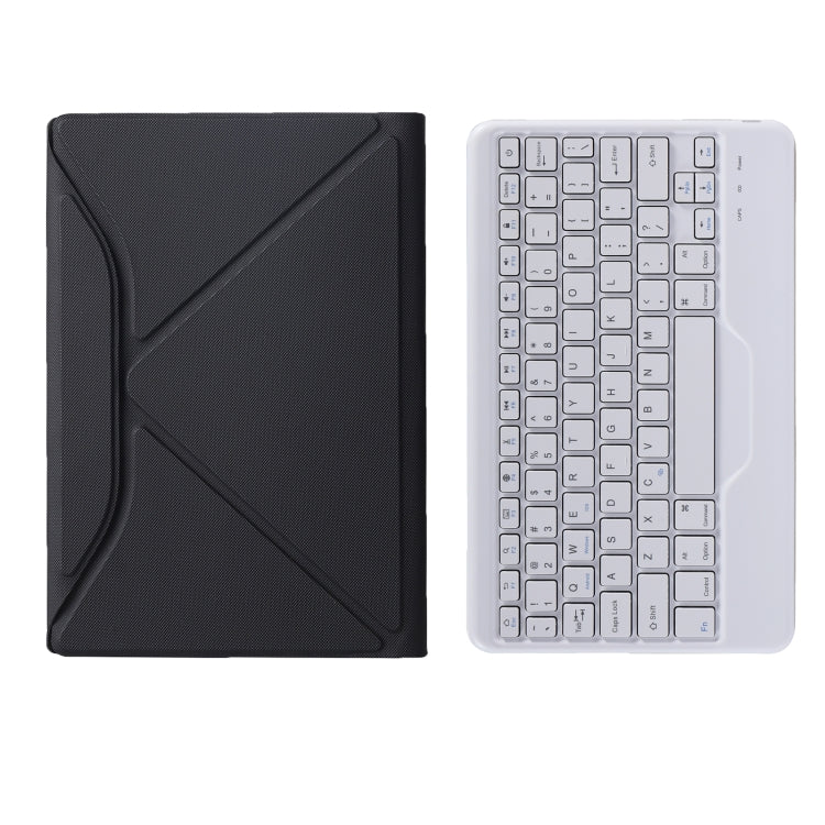 B500 Diamond Texture Triangle Back Holder Splittable Bluetooth Keyboard Leather Tablet Case for Samsung Galaxy Tab A7 10.4 2020(White + Black) - Samsung Keyboard by PMC Jewellery | Online Shopping South Africa | PMC Jewellery