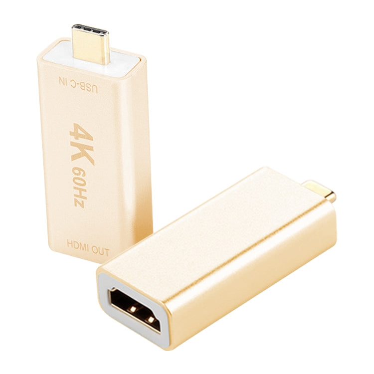 USB-C / Type-C Male to HDMI Female Aluminum-magnesium Alloy Adapter (Gold) - Cable & Adapters by PMC Jewellery | Online Shopping South Africa | PMC Jewellery | Buy Now Pay Later Mobicred