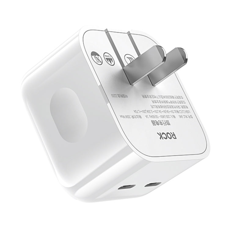 ROCK T58 35W Dual USB-C / Type-C Ports PD Charger, CN Plug - free shipping - PMC TechLife - Order now!