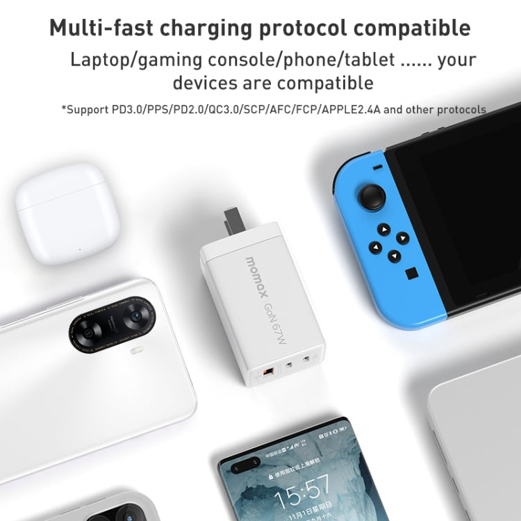 MOMAX UM30 PD 67W Fast Charger Power Adapter, CN Plug(Black) - free shipping - PMC TechLife - Order now!