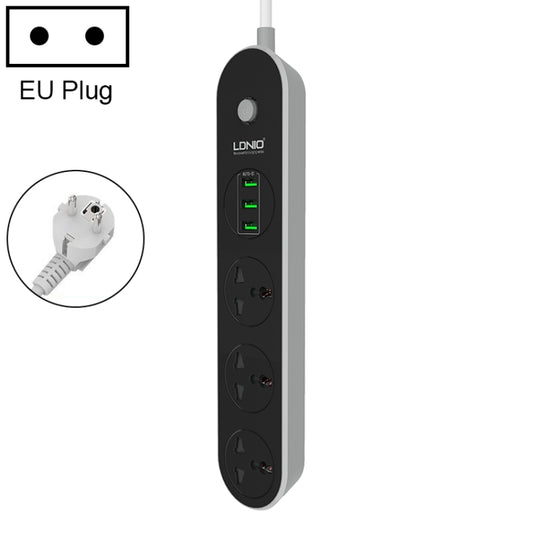 LDNIO SC3301 3 x USB Ports Travel Home Office Socket, Cable Length: 1.6m, EU Plug - Extension Socket by LDNIO | Online Shopping South Africa | PMC Jewellery | Buy Now Pay Later Mobicred