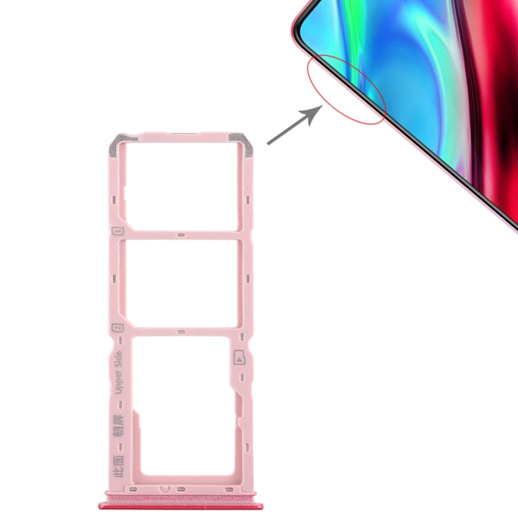 For Vivo Y93 2 x SIM Card Tray + Micro SD Card Tray (Red) - Card Socket by PMc TechLife | Online Shopping South Africa | PMc TechLife | Buy Now Pay Later Mobicred