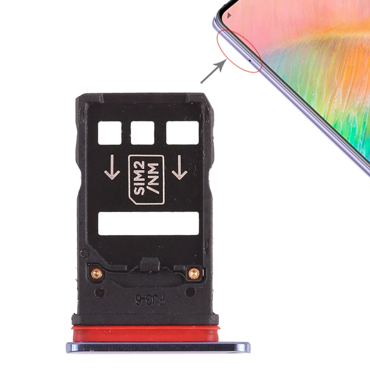 2 x SIM Card Tray for Huawei Mate 20 X (Blue) - Card Socket by PMc TechLife | Online Shopping South Africa | PMc TechLife | Buy Now Pay Later Mobicred