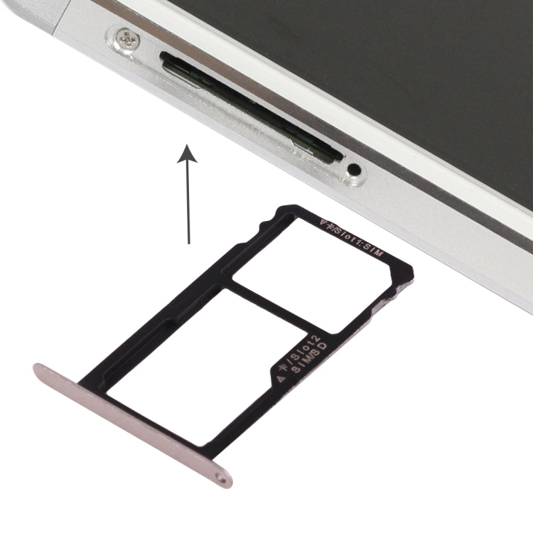 For Huawei Honor 7 Nano SIM Card Tray + Nano SIM / Micro SD Card Tray (Gold) - free shipping - PMc TechLife - Order now!