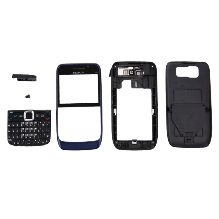 Full Housing Cover (Front Cover + Middle Frame Bezel + Battery Back Cover + Keyboard) for Nokia E63(Dark Blue) - Full Housing Cover by PMC Jewellery | Online Shopping South Africa | PMC Jewellery | Buy Now Pay Later Mobicred