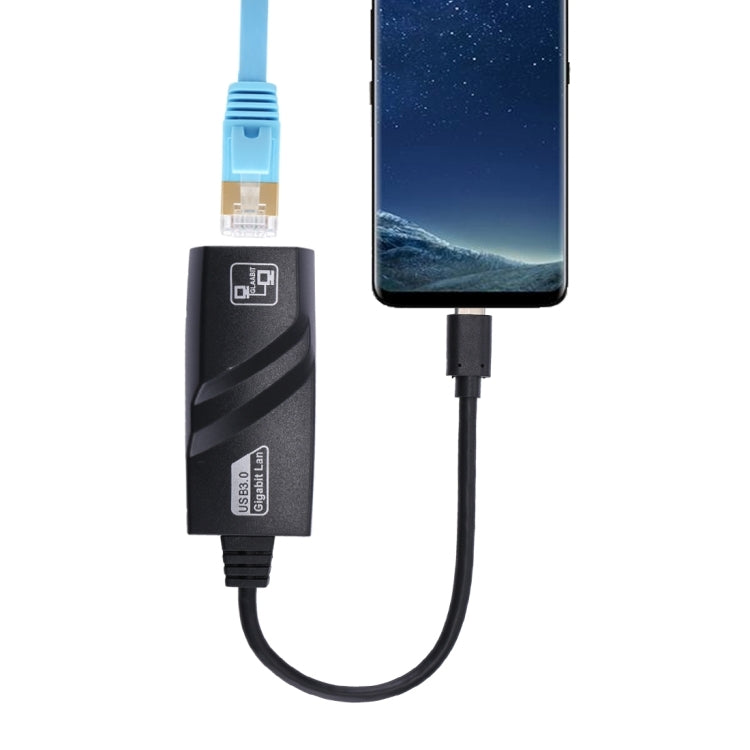 15cm USB-C / Type-C to RJ45 Gigabit Ethernet Network Adapter - Lan Cable and Tools by PMC TechLife | Online Shopping South Africa | PMC TechLife | Buy Now Pay Later Mobicred