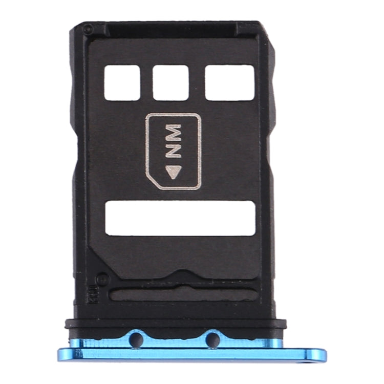 SIM Card Tray + NM Card Tray for Huawei P40 (Blue) - Card Socket by PMc TechLife | Online Shopping South Africa | PMc TechLife | Buy Now Pay Later Mobicred