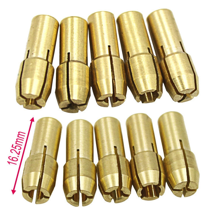 10 in 1 Three-claw Copper Clamp Nut for Electric Mill Fittings���Bore diameter: 0.5-3.2mm - Hex Key & Spanner by PMC TechLife | Online Shopping South Africa | PMC TechLife | Buy Now Pay Later Mobicred