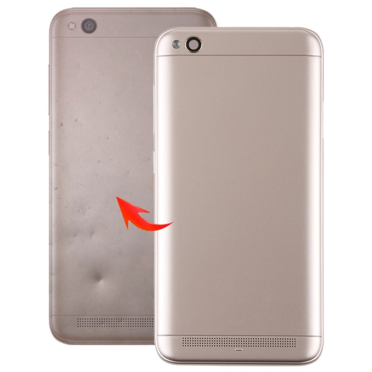 Back Cover with Camera Lens & Side Keys for Xiaomi Redmi 5A(Gold) - Back Cover by PMc TechLife | Online Shopping South Africa | PMc TechLife | Buy Now Pay Later Mobicred