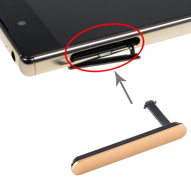 SIM Card Cap + Micro SD Card Dustproof Block for Sony Xperia Z5 Premium(Gold) - Dust Plug by PMC TechLife | Online Shopping South Africa | PMC TechLife | Buy Now Pay Later Mobicred