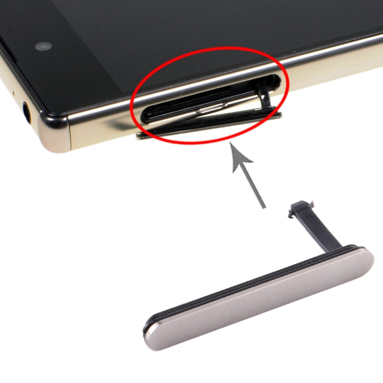 SIM Card Cap + Micro SD Card Dustproof Block for Sony Xperia Z5 Premium(Silver) - Dust Plug by PMC TechLife | Online Shopping South Africa | PMC TechLife | Buy Now Pay Later Mobicred