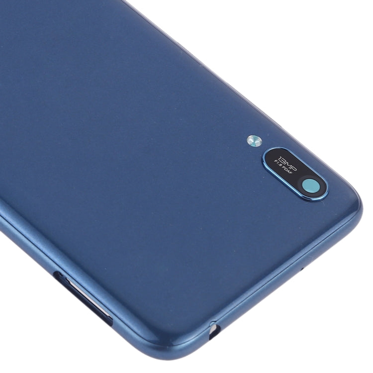 Battery Back Cover with Camera Lens & Side Keys for Huawei Y6 (2019)(Blue) - Back Cover by PMC Jewellery | Online Shopping South Africa | PMC Jewellery | Buy Now Pay Later Mobicred