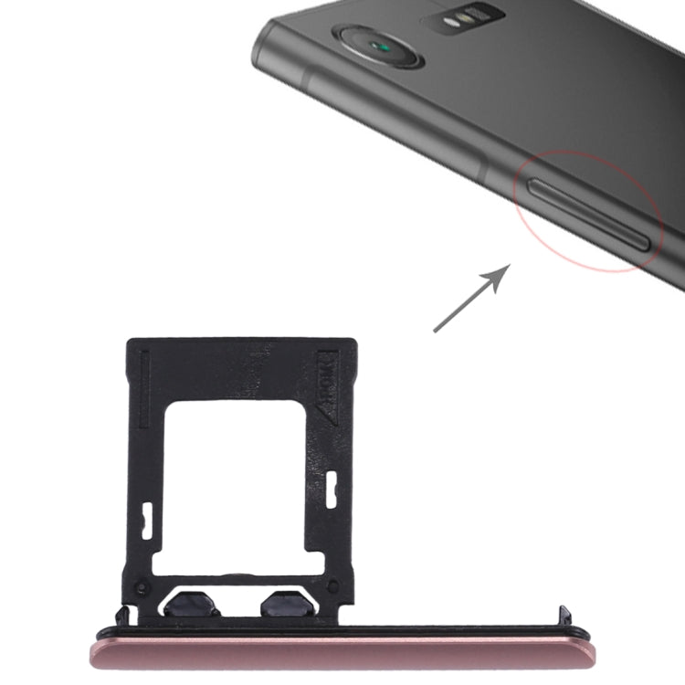 SIM / Micro SD Card Tray, Double Tray for Sony Xperia XZ1(Pink) - Card Tray by PMC Jewellery | Online Shopping South Africa | PMC Jewellery | Buy Now Pay Later Mobicred