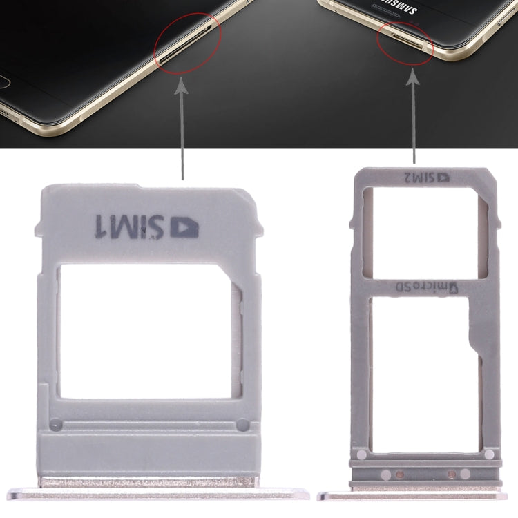 For Galaxy A520 / A720 2 SIM Card Tray + Micro SD Card Tray (Gold) - free shipping - PMc TechLife - Order now!