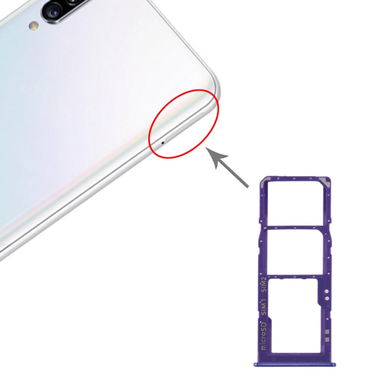For Samsung Galaxy A30s SIM Card Tray + SIM Card Tray + Micro SD Card Tray (Blue) - free shipping - PMc TechLife - Order now!