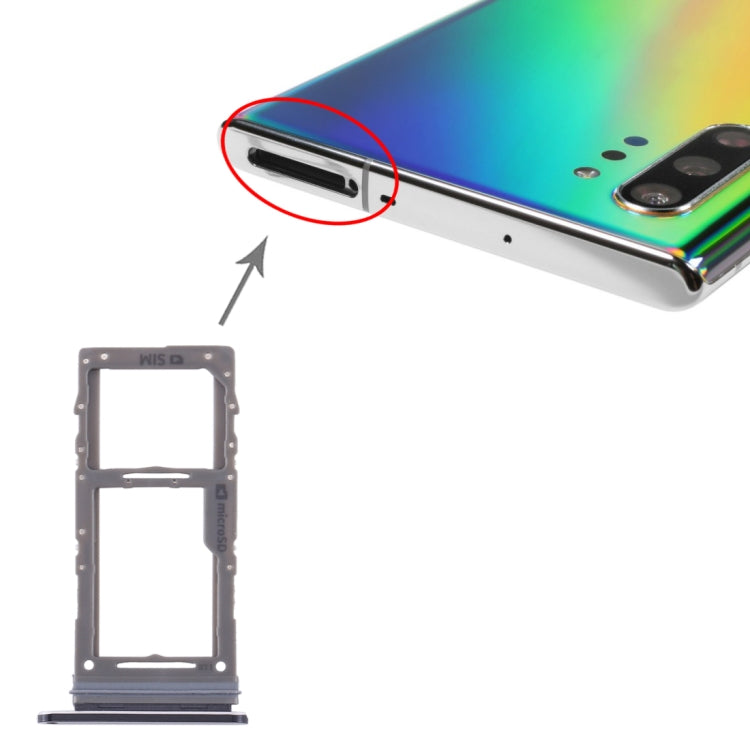 For Samsung Galaxy Note10+ SIM Card Tray / Micro SD Card Tray (Black) - free shipping - PMc TechLife - Order now!