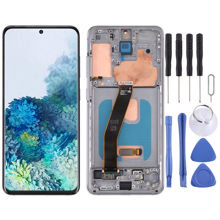 Original Dynamic AMOLED Material LCD Screen and Digitizer Full Assembly with Frame for Samsung Galaxy S20 4G SM-G980(Grey) - free shipping - PMc TechLife - Order now!
