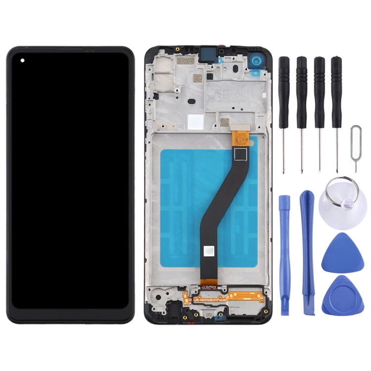 OEM LCD Screen for Samsung Galaxy A21 / SM-A215 Digitizer Full Assembly with Frame (Black) - free shipping - PMc TechLife - Order now!