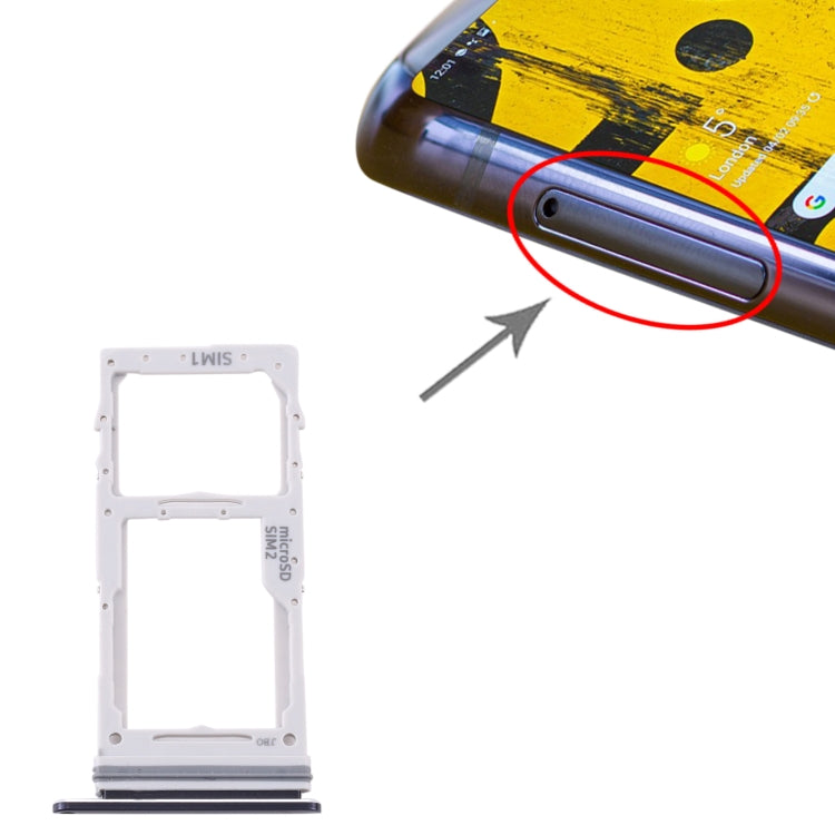For Samsung Galaxy Note 10 Lite SM-N770 SIM Card Tray + SIM Card Tray / Micro SD Card Tray (Black) - free shipping - PMc TechLife - Order now!