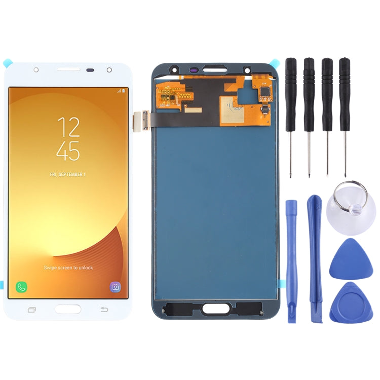 TFT LCD Screen for Galaxy J7 Neo, J701F/DS, J701M With Digitizer Full Assembly (White) - free shipping - PMc TechLife - Order now!
