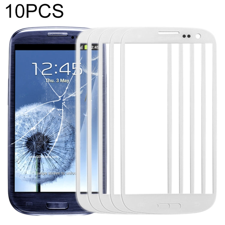 For Samsung Galaxy SIII / i9300 10pcs Front Screen Outer Glass Lens (White) - free shipping - PMc TechLife - Order now!