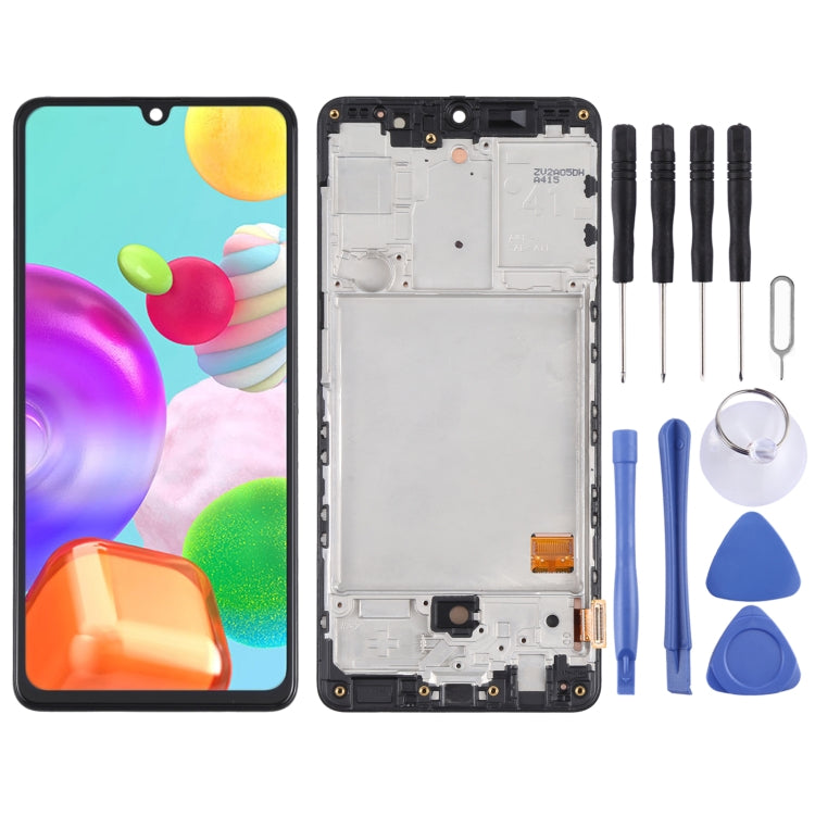 Original Super AMOLED LCD Screen for Samsung Galaxy A41 SM-A415 Digitizer Full Assembly with Frame (Black) - free shipping - PMc TechLife - Order now!