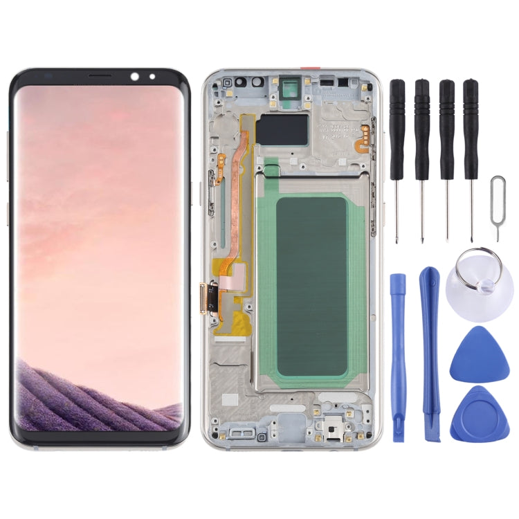 OLED LCD Screen for Samsung Galaxy S8+ SM-G955 Digitizer Full Assembly with Frame (Gold) - free shipping - PMc TechLife - Order now!