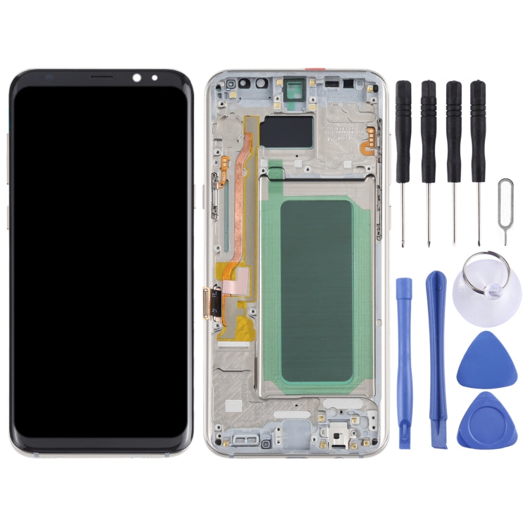 OLED LCD Screen for Samsung Galaxy S8+ SM-G955 Digitizer Full Assembly with Frame (Gold) - free shipping - PMc TechLife - Order now!